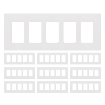 Enerlites Screwless Decorator/GFCI Five-Gang Wall Plate